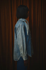 OSLO TIE COLLAR DENIM SHIRT