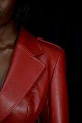 SAINT-REMY FAUX LEATHER TRENCH COAT