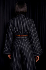 HIGHBURY CHALK STRIPE LONG SLEEVE TOP