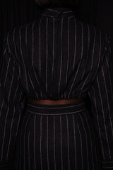 HIGHBURY CHALK STRIPE LONG SLEEVE TOP