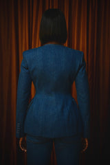 LINCOLN TAILORED BLAZER IN VINTAGE DENIM