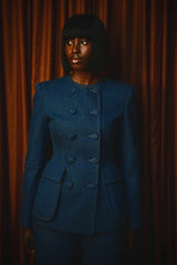 LINCOLN TAILORED BLAZER IN VINTAGE DENIM