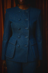 LINCOLN TAILORED BLAZER IN VINTAGE DENIM