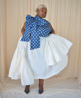 CALAIS ASYMMETRIC WIND BREAKER SKIRT IN OFF WHITE