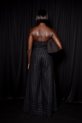 HIGHBURY CHALK STRIPE FLARED PANTS