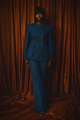 LINCOLN TAILORED BLAZER IN VINTAGE DENIM