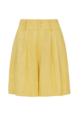 BORDEAUX LINEN SHORTS IN YELLOW