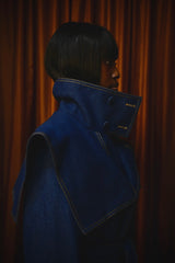 TEXAS TRENCH COAT IN DARK DENIM