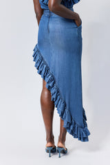 DALIAN ASYMMETRIC RUFFLE SKIRT