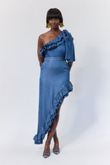 DALIAN ASYMMETRIC RUFFLE SKIRT