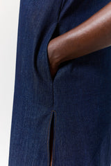 DANA SHIRT DRESS IN DARK DENIM