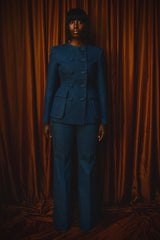 LINCOLN TAILORED BLAZER IN VINTAGE DENIM