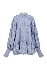 DEJ BUBBLE HEM SHIRT DRESS