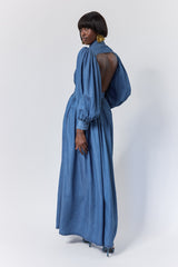 DELHI BACKLESS GATHERED SHIRT DRESS