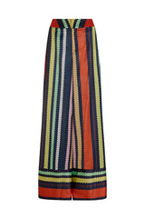 DELMAS WIDE LEG PANTS MULTI DIAMOND STRIPES