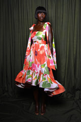 SALERNO MAIDS DRESS IN OFF-WHITE FLORAL