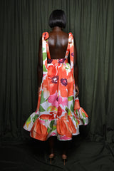 SALERNO MAIDS DRESS IN OFF-WHITE FLORAL