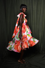 SALERNO MAIDS DRESS IN OFF-WHITE FLORAL