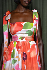 SALERNO MAIDS DRESS IN OFF-WHITE FLORAL