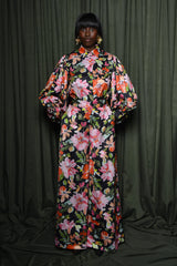 DELMAS WIDE LEG PANTS IN BLACK MULTI FLORAL