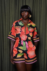 RIO SHORTS IN BLACK FLORAL