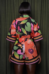 RIO SHORTS IN BLACK FLORAL