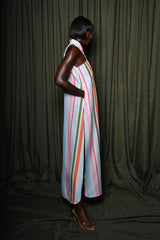 DANA SHIRT DRESS IN MULTI DIAMOND STRIPES