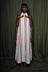 DANA SHIRT DRESS IN MULTI DIAMOND STRIPES