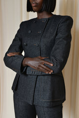 LINCOLN TAILORED BLAZER IN BLACK DENIM