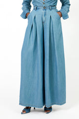 DARWIN FRONT PLEAT WIDE LEG PANTS