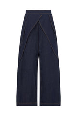 DOVER DENIM DIAGONAL PLEAT PANTS
