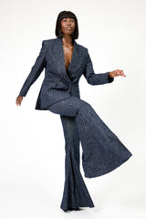 DURHAM PINSTRIPED FLARED PANTS