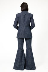 DURHAM PINSTRIPED FLARED PANTS