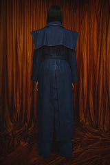 TEXAS TRENCH COAT IN DARK DENIM
