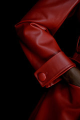 SAINT-REMY FAUX LEATHER TRENCH COAT