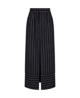 HIGHBURY CHALK STRIPE MAXI PENCIL SKIRT
