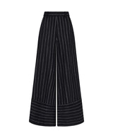 HIGHBURY CHALK STRIPE FLARED PANTS