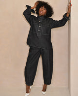 GOA DENIM BAREL PANTS IN BLACK