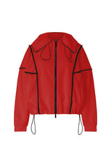 KOBE ZIPPED TRACKSUIT TOP IN RED