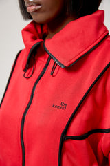 KOBE ZIPPED TRACKSUIT TOP IN RED