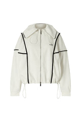 KOBE ZIPPED TRACKSUIT TOP IN WHITE