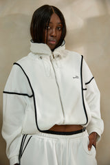 KOBE ZIPPED TRACKSUIT TOP IN WHITE