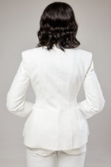 LINCOLN TAILORED BLAZER IN WHITE DENIM