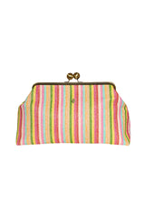 ODENSE CLUTCH BAG IN RAFFIA MULTICOLOUR