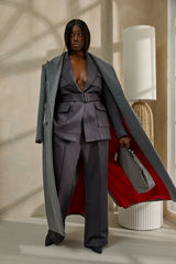 SENDAI ATHLUXE BELTED BLAZER IN GREY