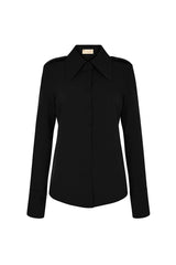 PARMA SHOULDER EPAULETTE SHIRT IN BLACK