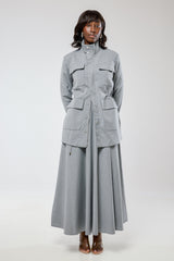 PERTH PINSTRIPE MULTI-POCKET FIELD JACKET