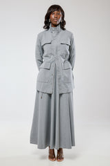 PERTH PINSTRIPE MAXI UMBRELLA SKIRT