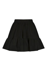 PARMA STRUCTURED RUFFLED MINI SKIRT IN BLACK