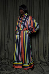 DELMAS WIDE LEG PANTS MULTI DIAMOND STRIPES